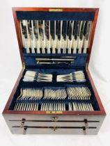 Twelve place canteen of hallmarked silver cutlery