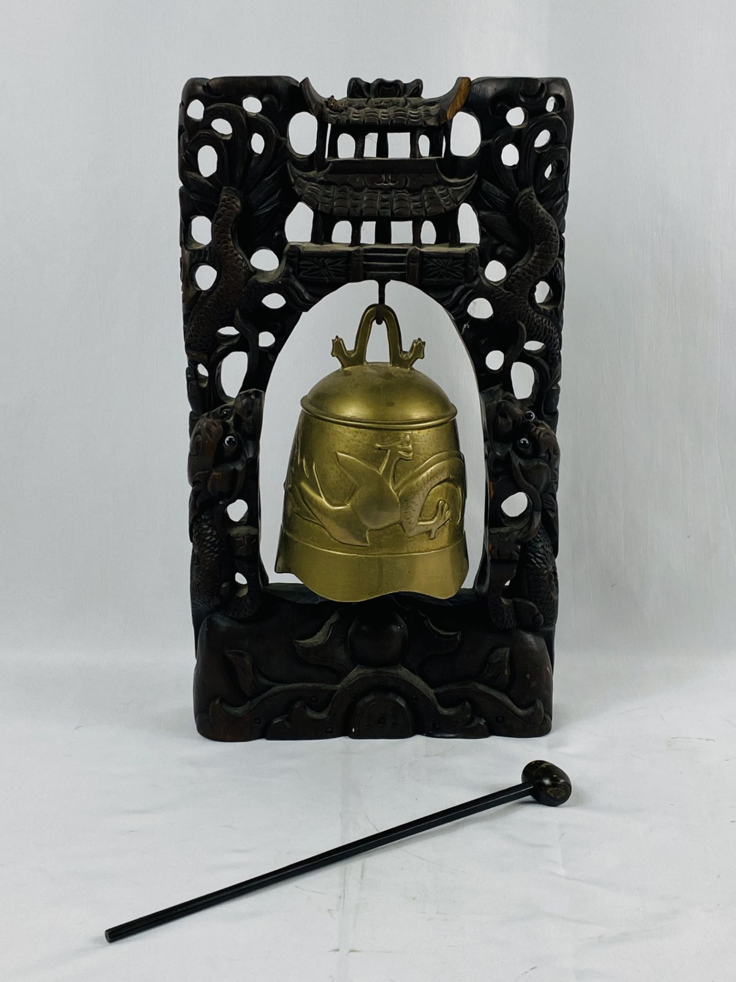Cast brass Oriental bell - Image 4 of 5