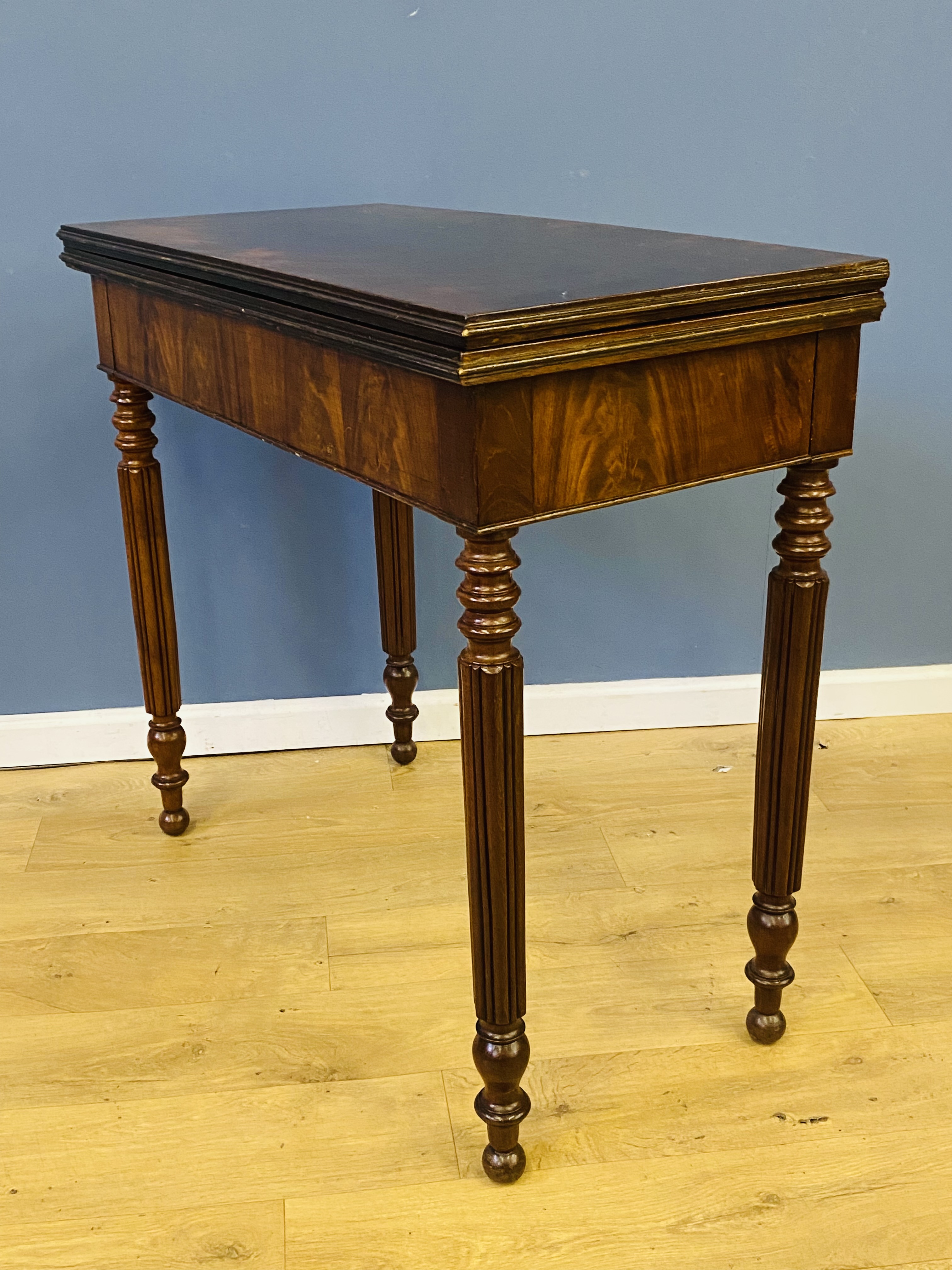 19th century French mahogany card table - Image 7 of 7