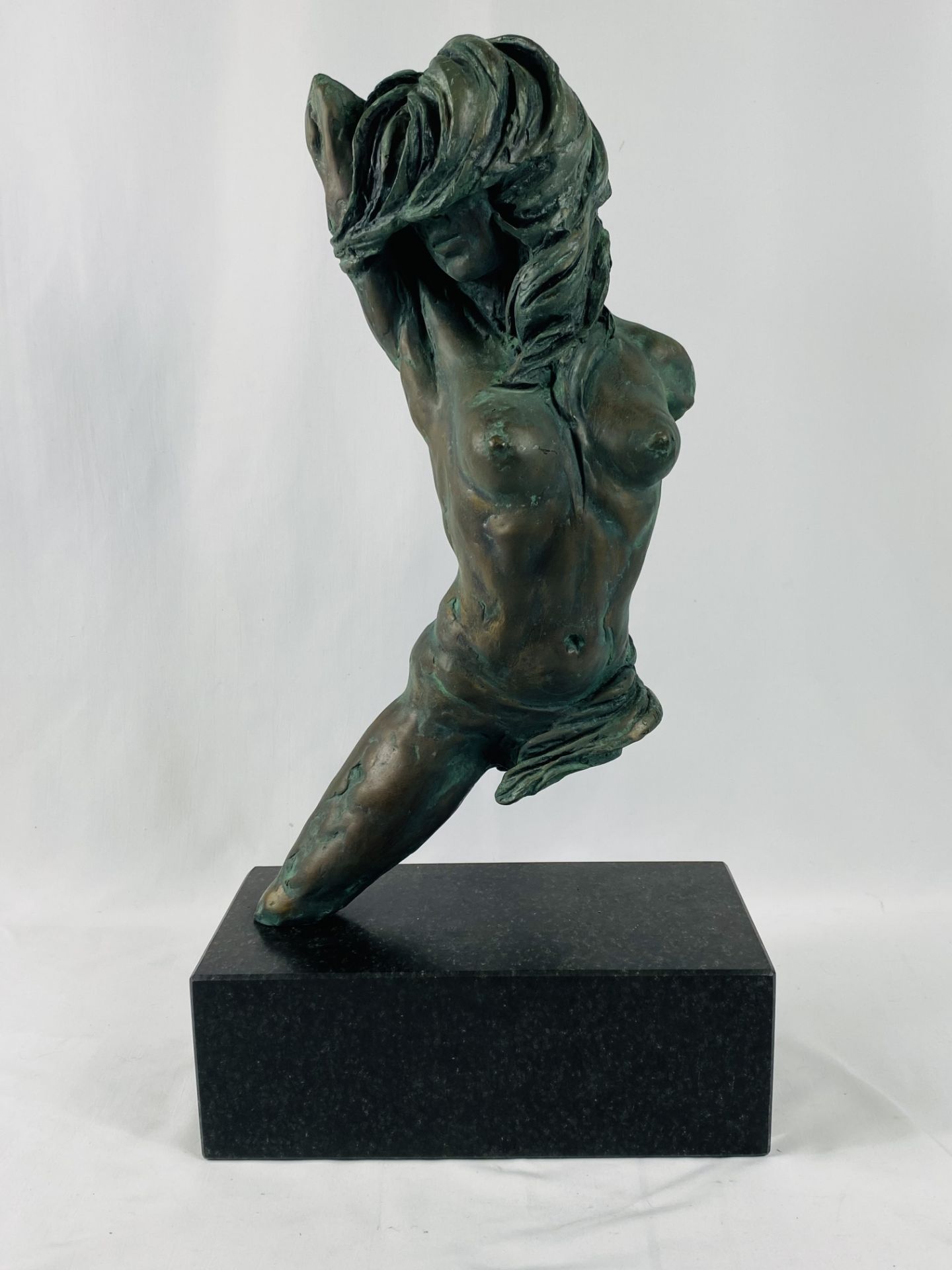 Costanzo Mongini (Italian, 1918-1981) Patinated bronze sculpture on stone base