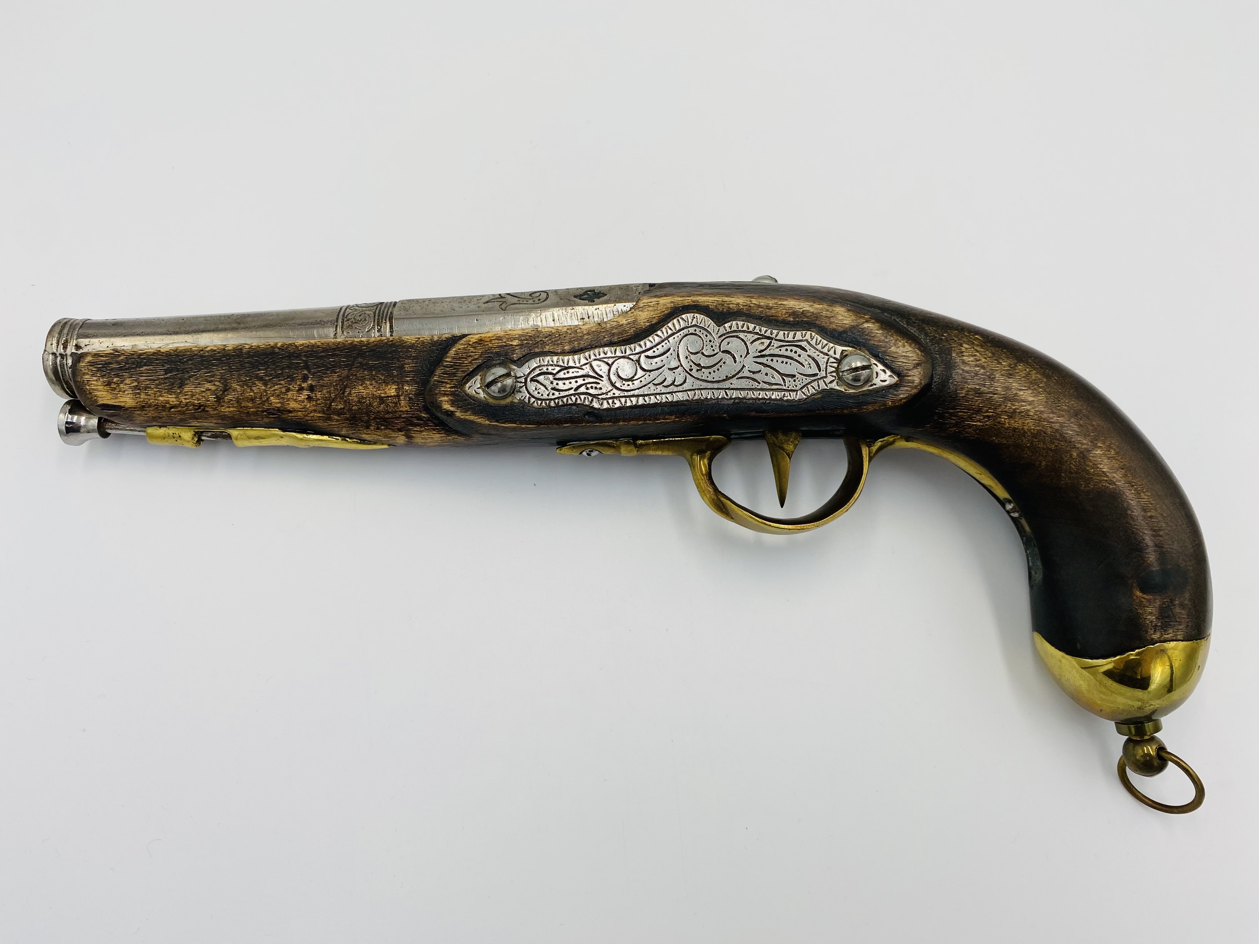 19th century flintlock pistol - Image 4 of 6