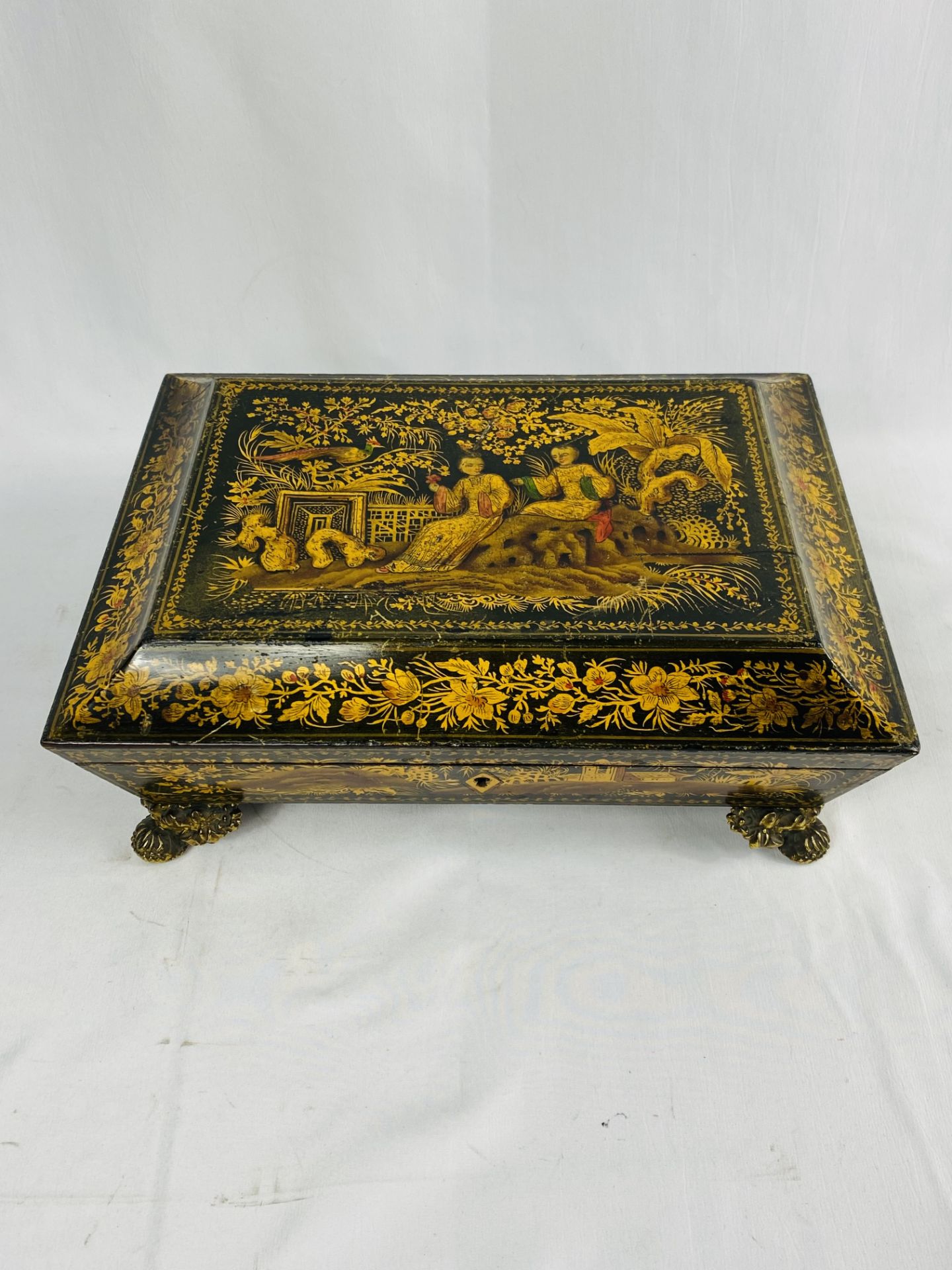 Black lacquer fitted box - Image 7 of 7