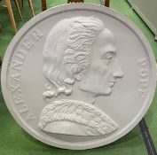 Circular plaster plaque