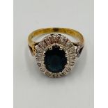 18ct gold, sapphire and diamond ring