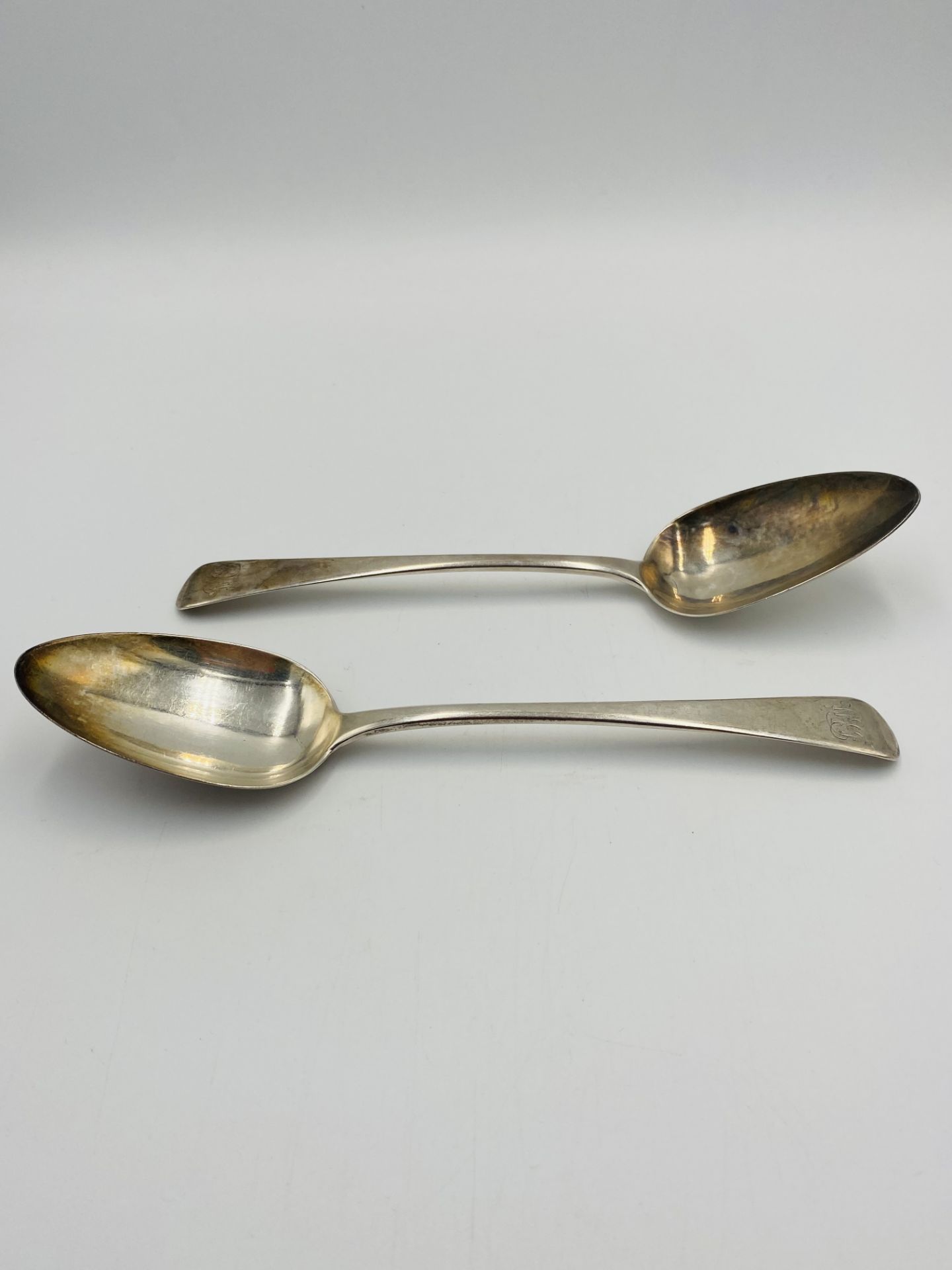 Pair of silver serving spoons - Image 3 of 6