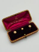 Set of 9ct gold shirt studs