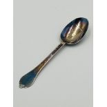 A William III silver Trefid spoon with beaded rat-tail, London 1694