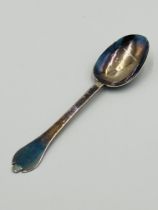 A William III silver Trefid spoon with beaded rat-tail, London 1694