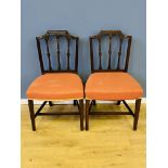 Pair of 19th century mahogany side chairs