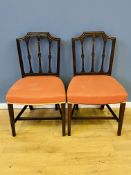 Pair of 19th century mahogany side chairs