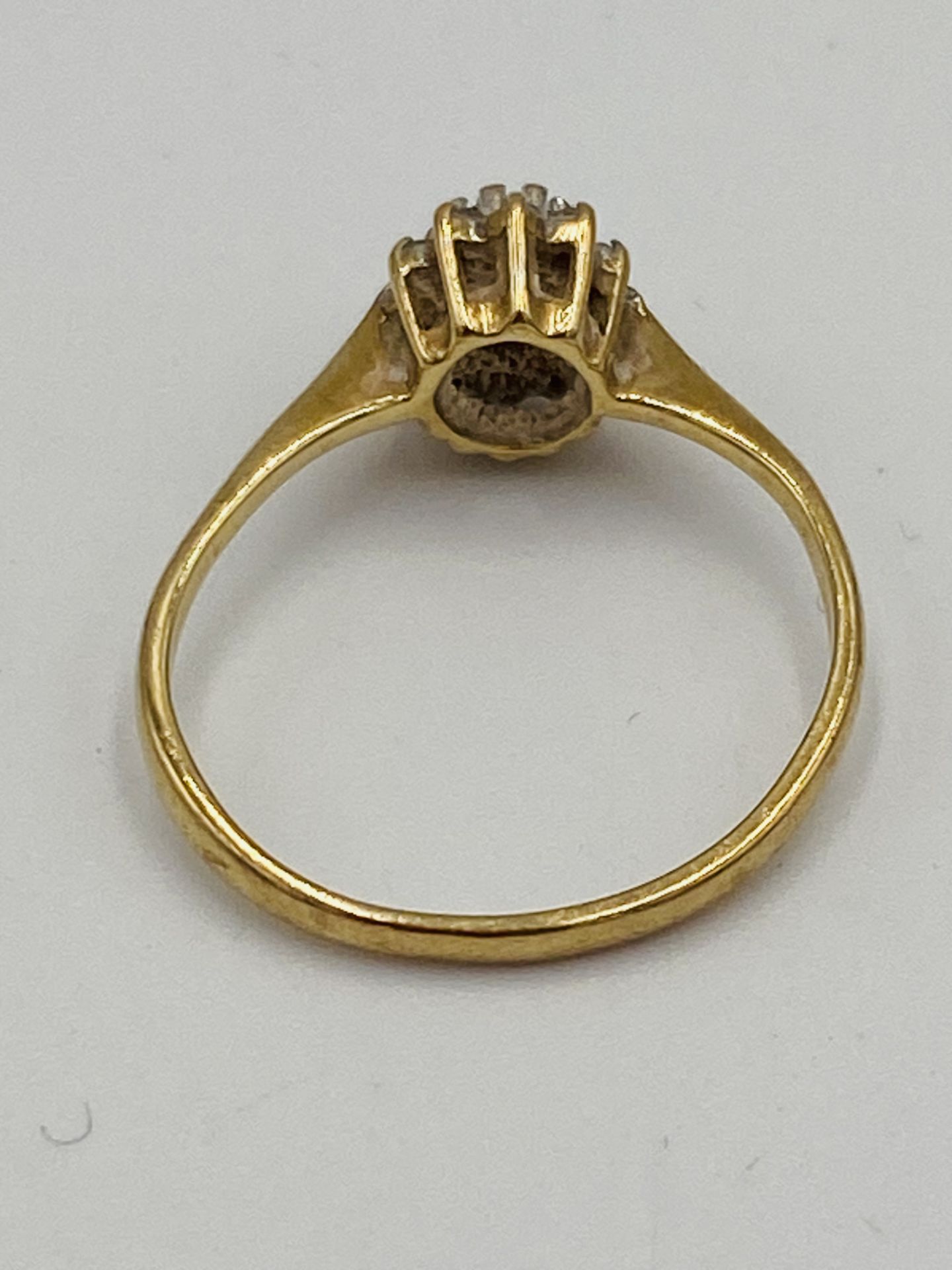 9ct gold ring set with a blue stone - Bild 4 aus 4