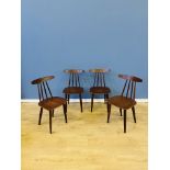 Set of four Danish mid century dining chairs