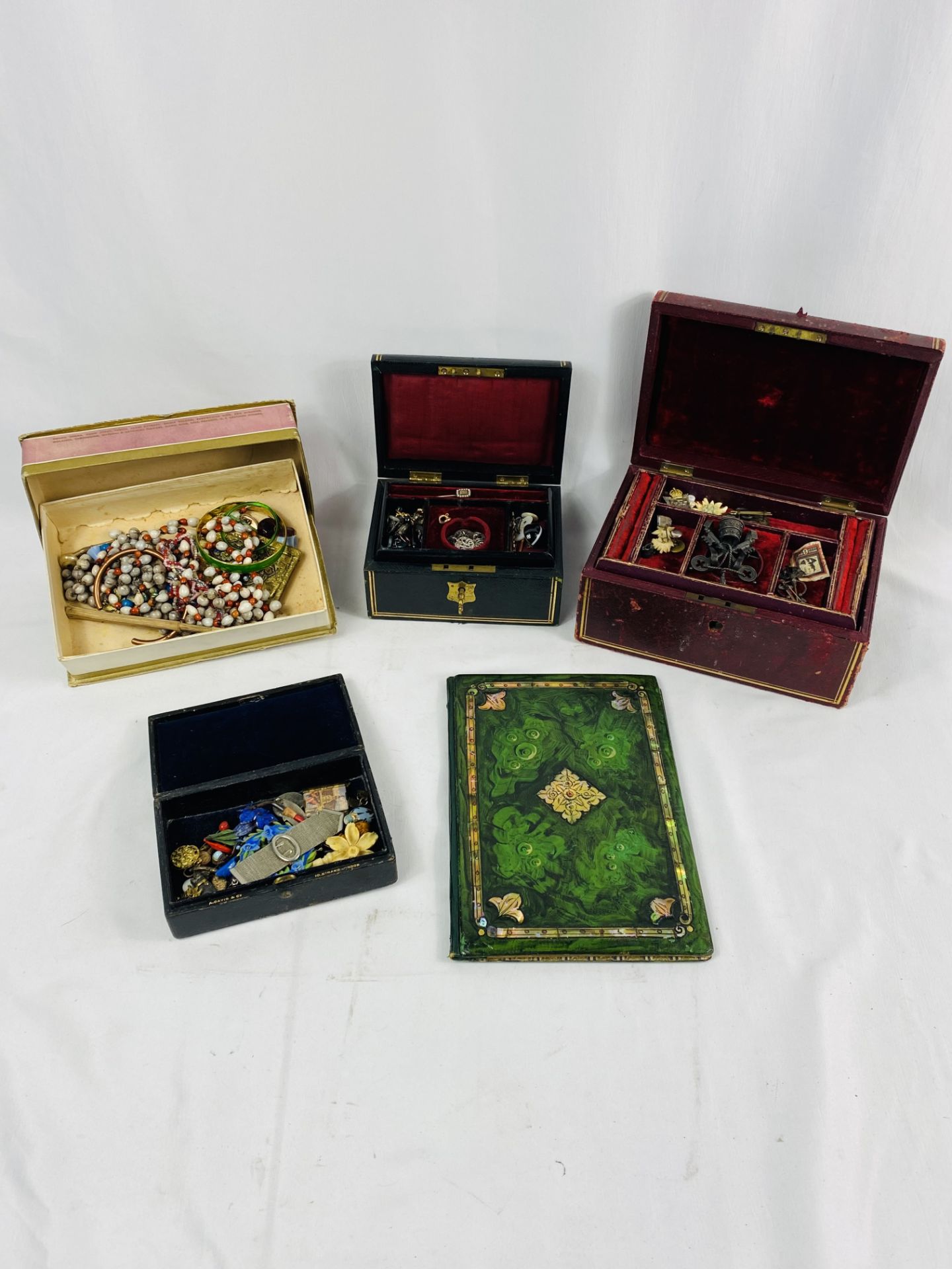 Three jewellery boxes containing a quantity of costume jewellery - Image 9 of 9