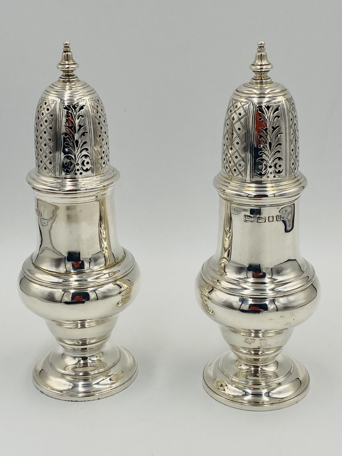 Pair of silver sugar casters - Image 2 of 7