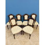 Set of six Victorian walnut chairs