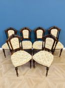 Set of six Victorian walnut chairs