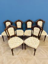 Set of six Victorian walnut chairs