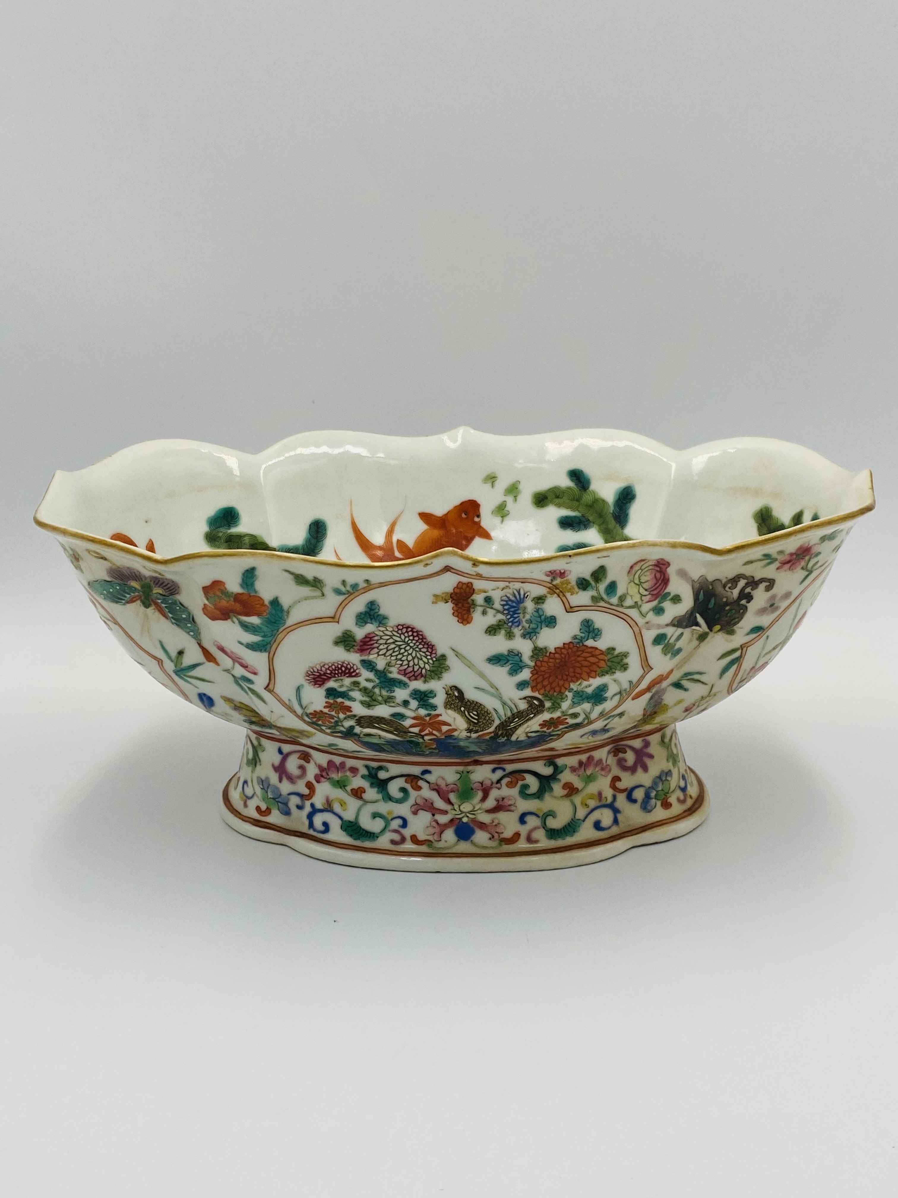 Chinese famille verte goldfish bowl