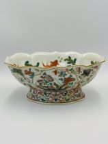 Chinese famille verte goldfish bowl