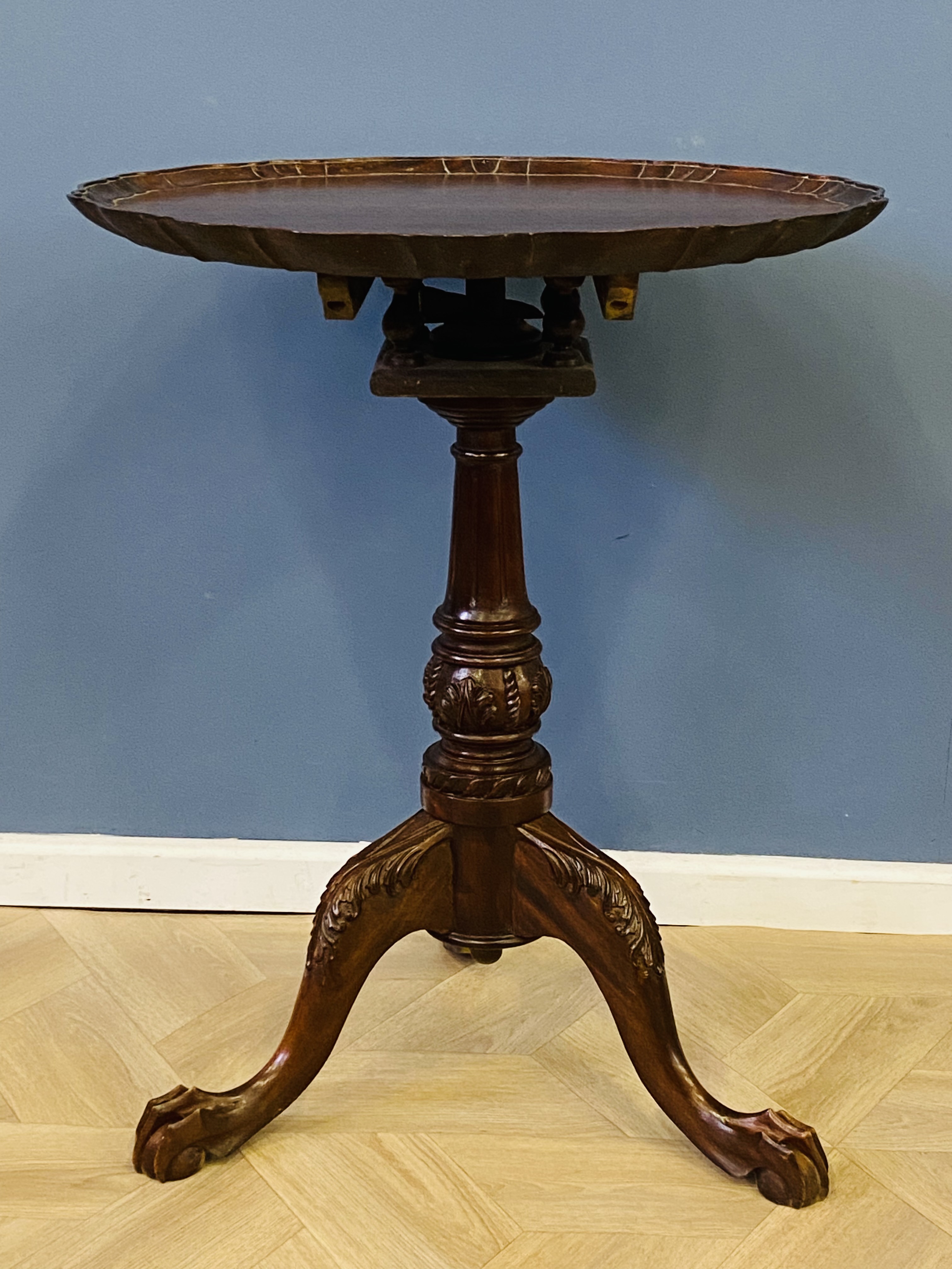 Chippendale style mahogany tripod occasional table
