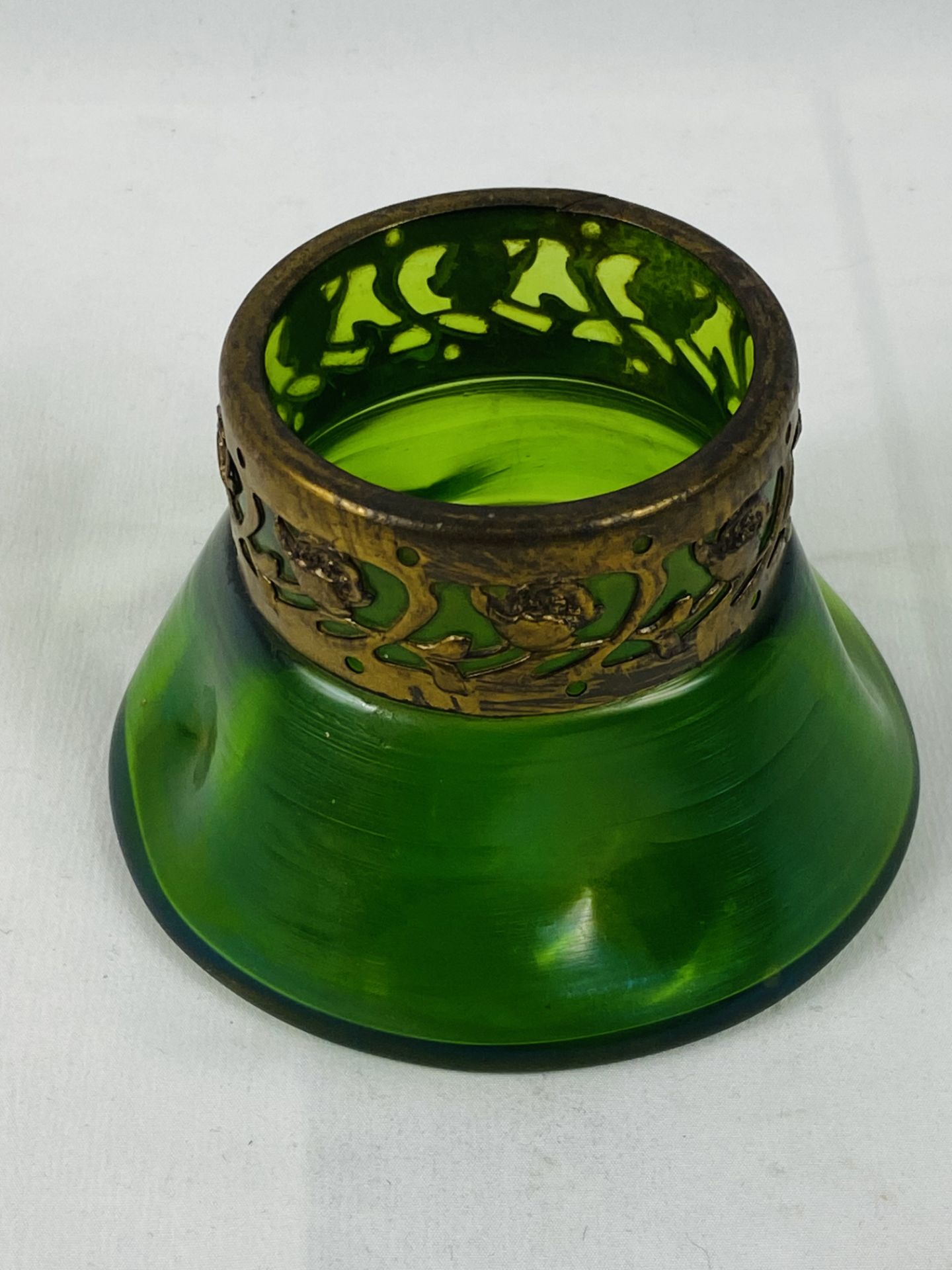 Austrian green glass bowl