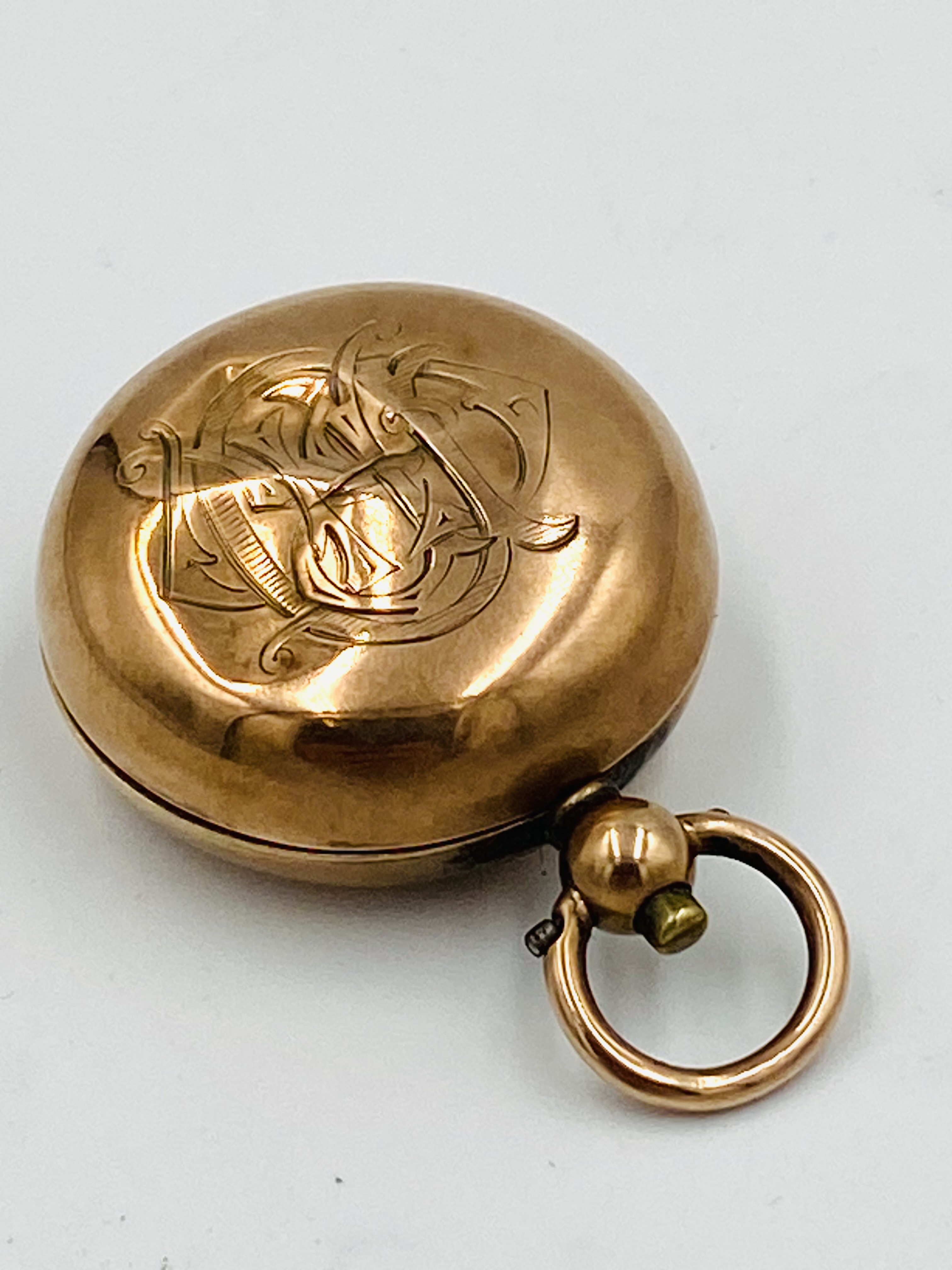 9ct gold coin holder, Birmingham 1899