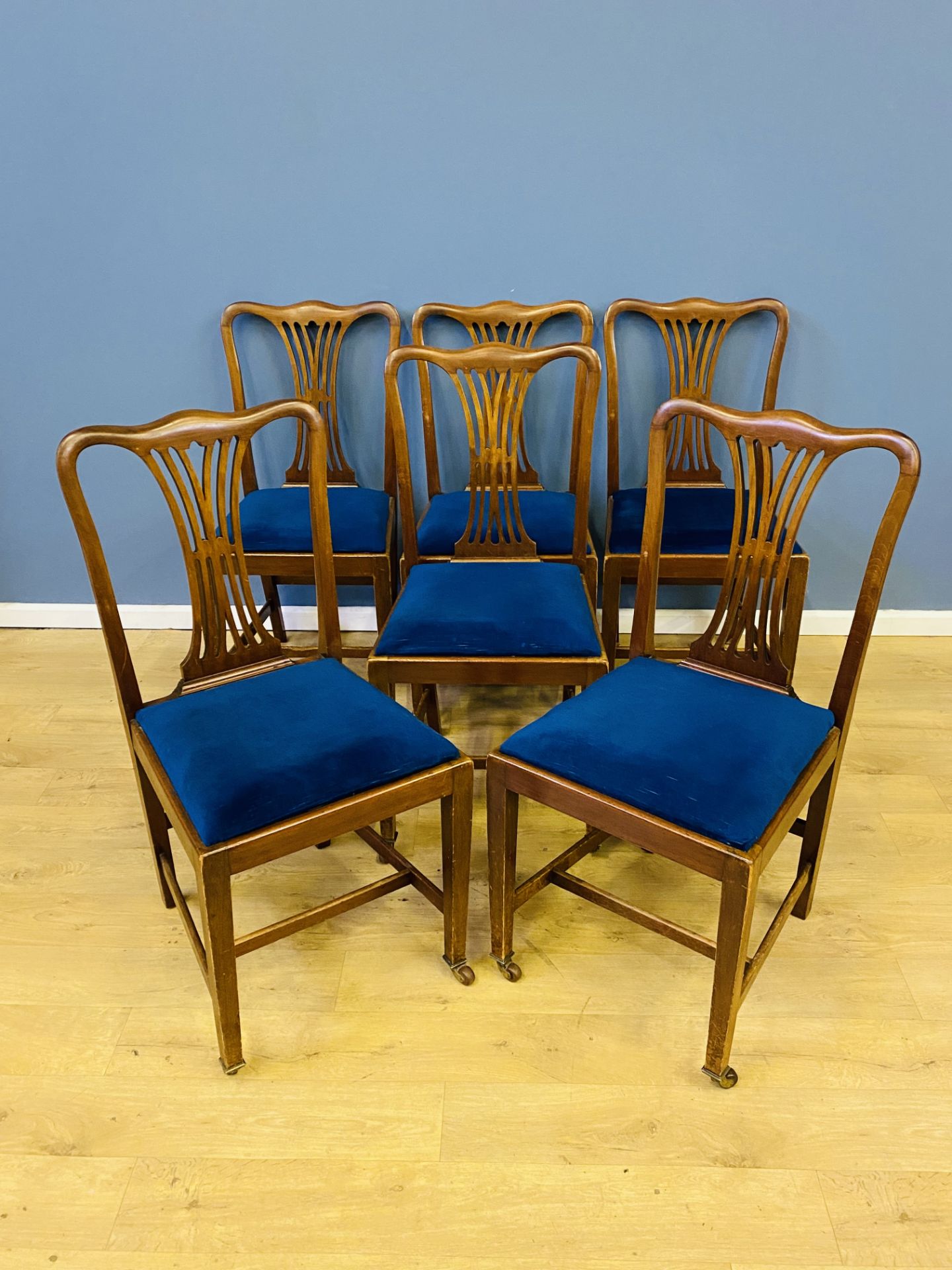 Set of six mahogany dining chairs - Image 3 of 4