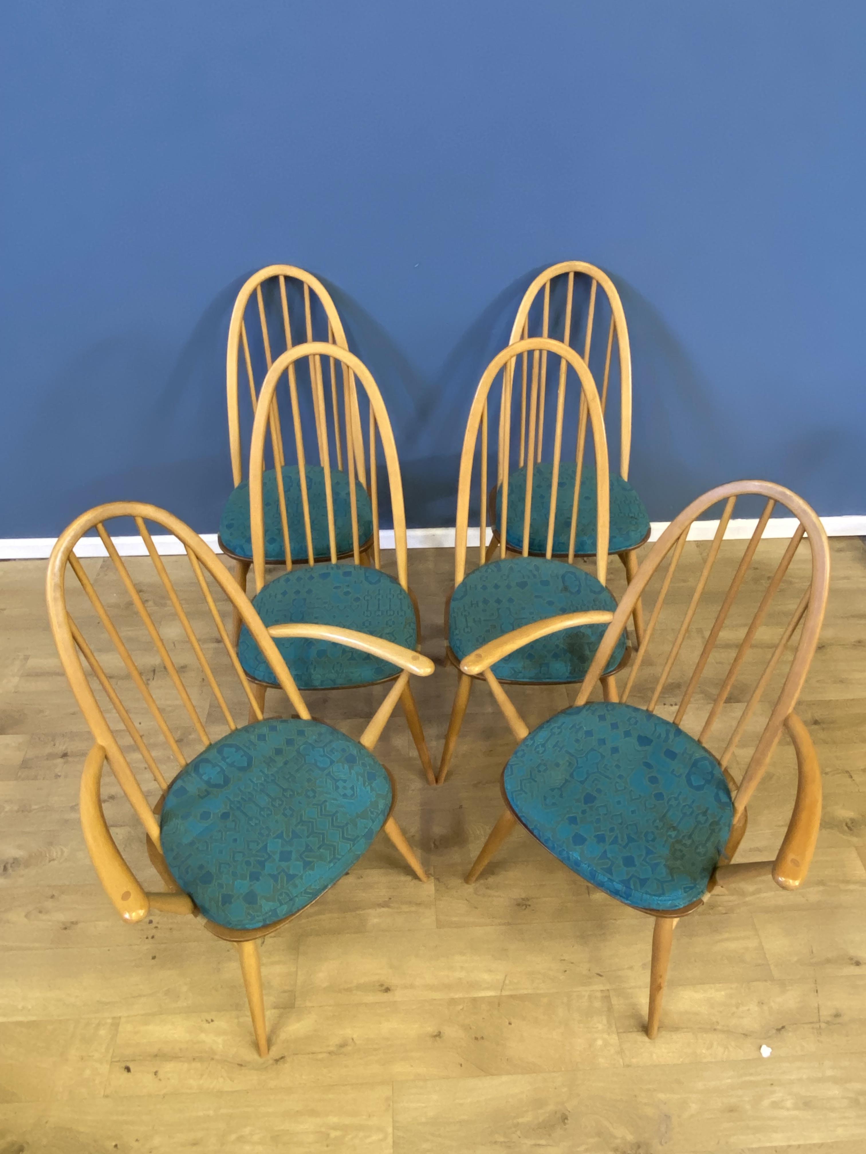 Set of six Ercol dining chairs