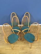 Set of six Ercol dining chairs