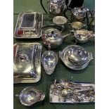 Quantity of silver plate