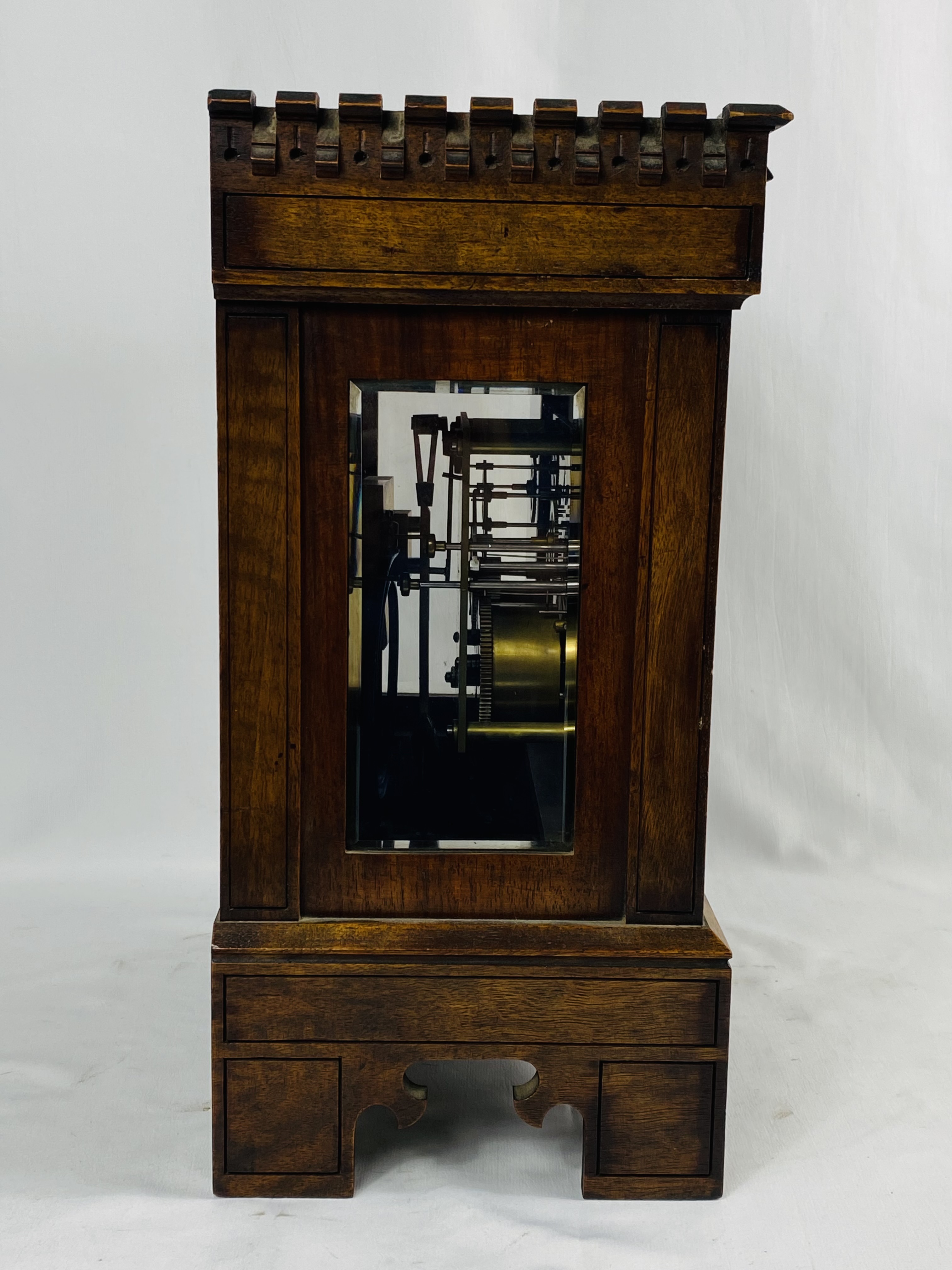 Oak cased mantel clock - Image 8 of 8