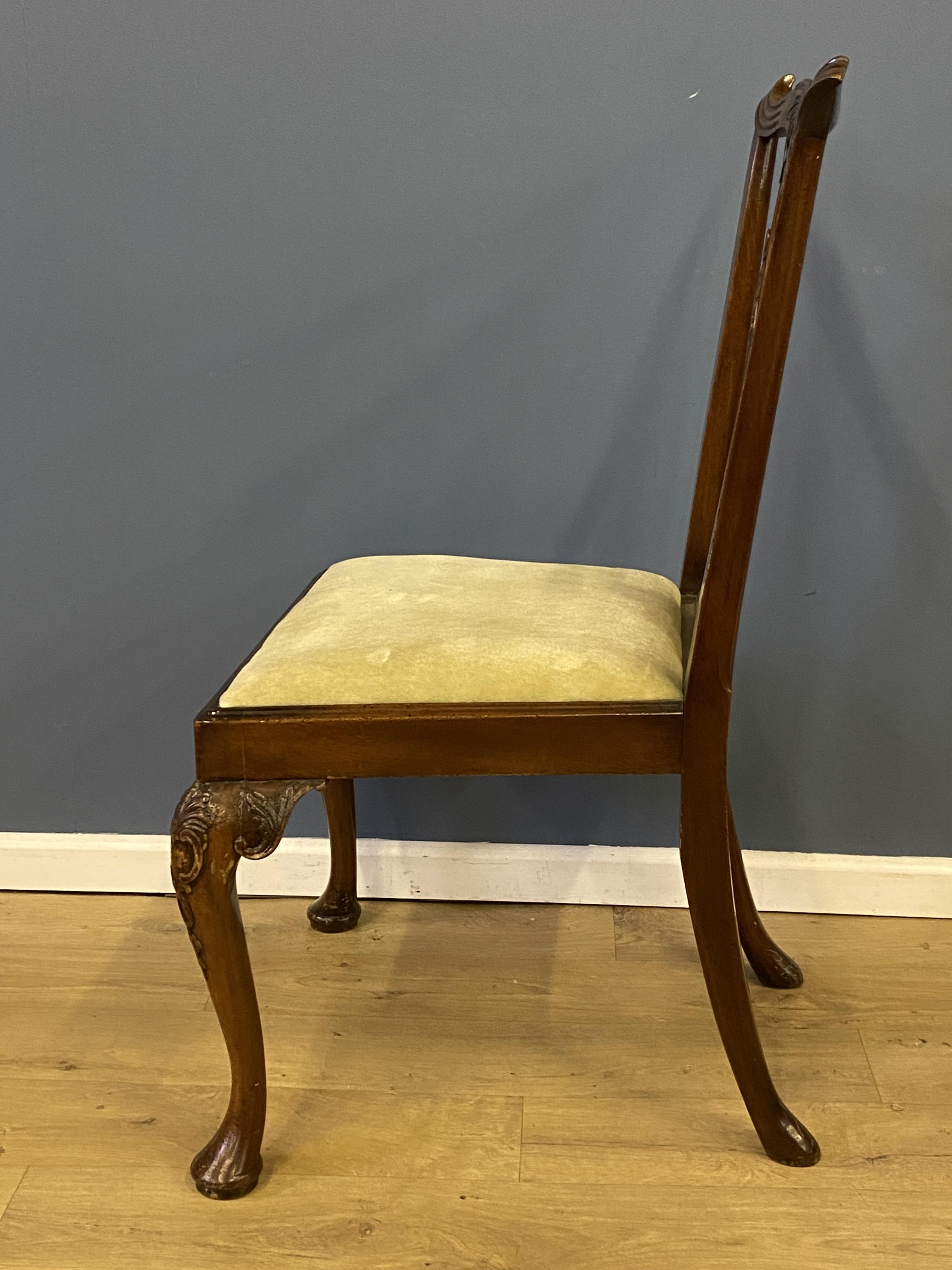 Set of ten 1920's mahogany Chippendale style dining chairs - Image 12 of 13
