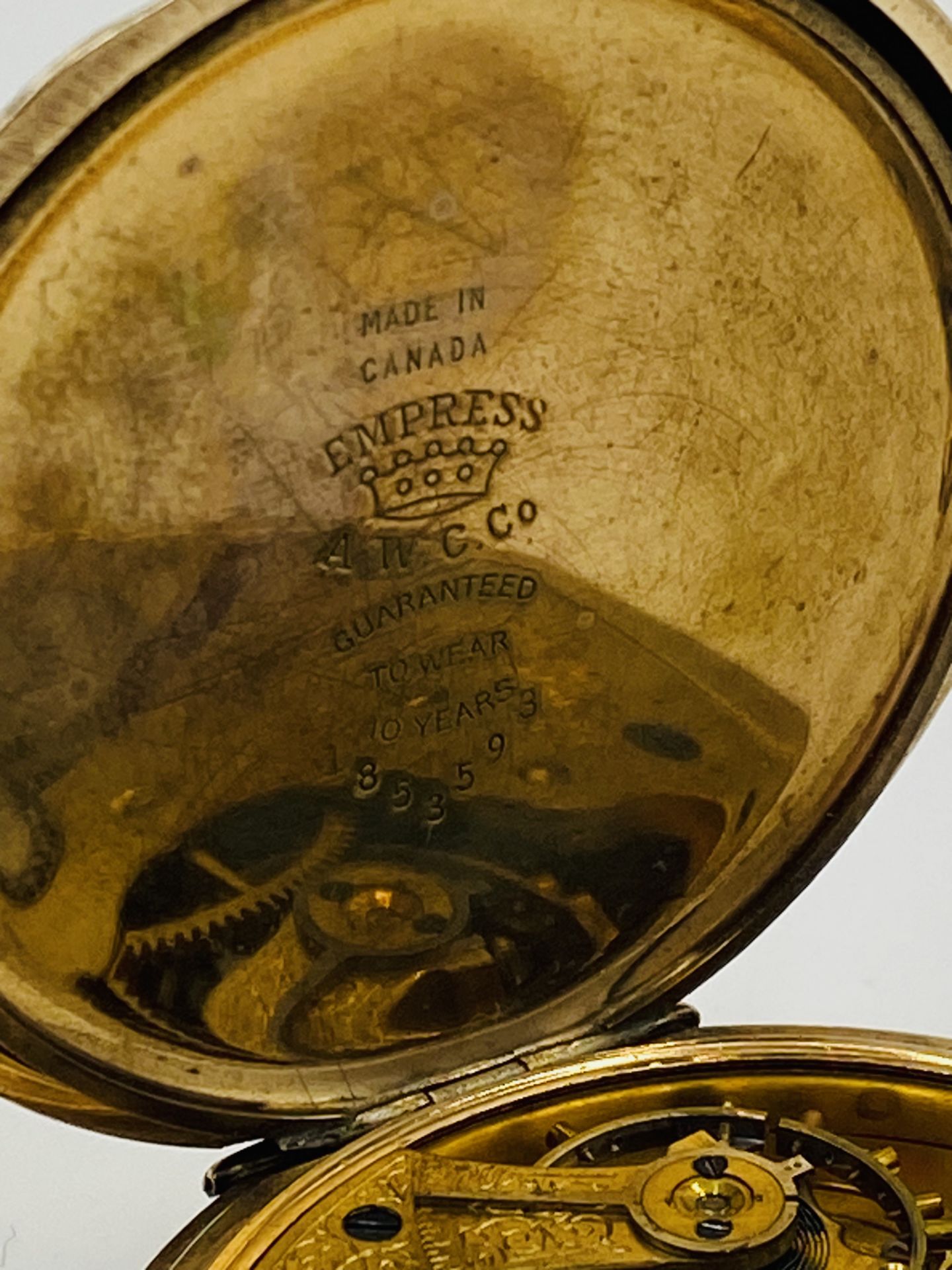 Gold plated pocket watch - Image 6 of 6