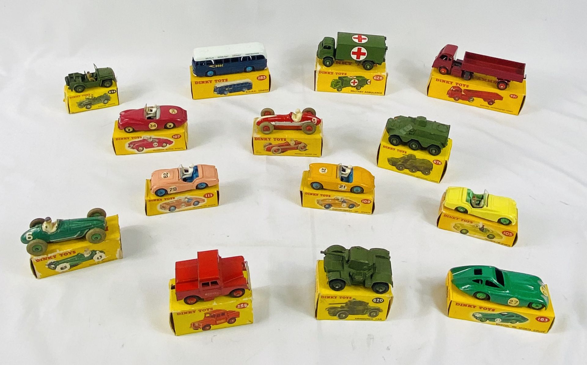 Quantity of boxed Dinky model vehicles