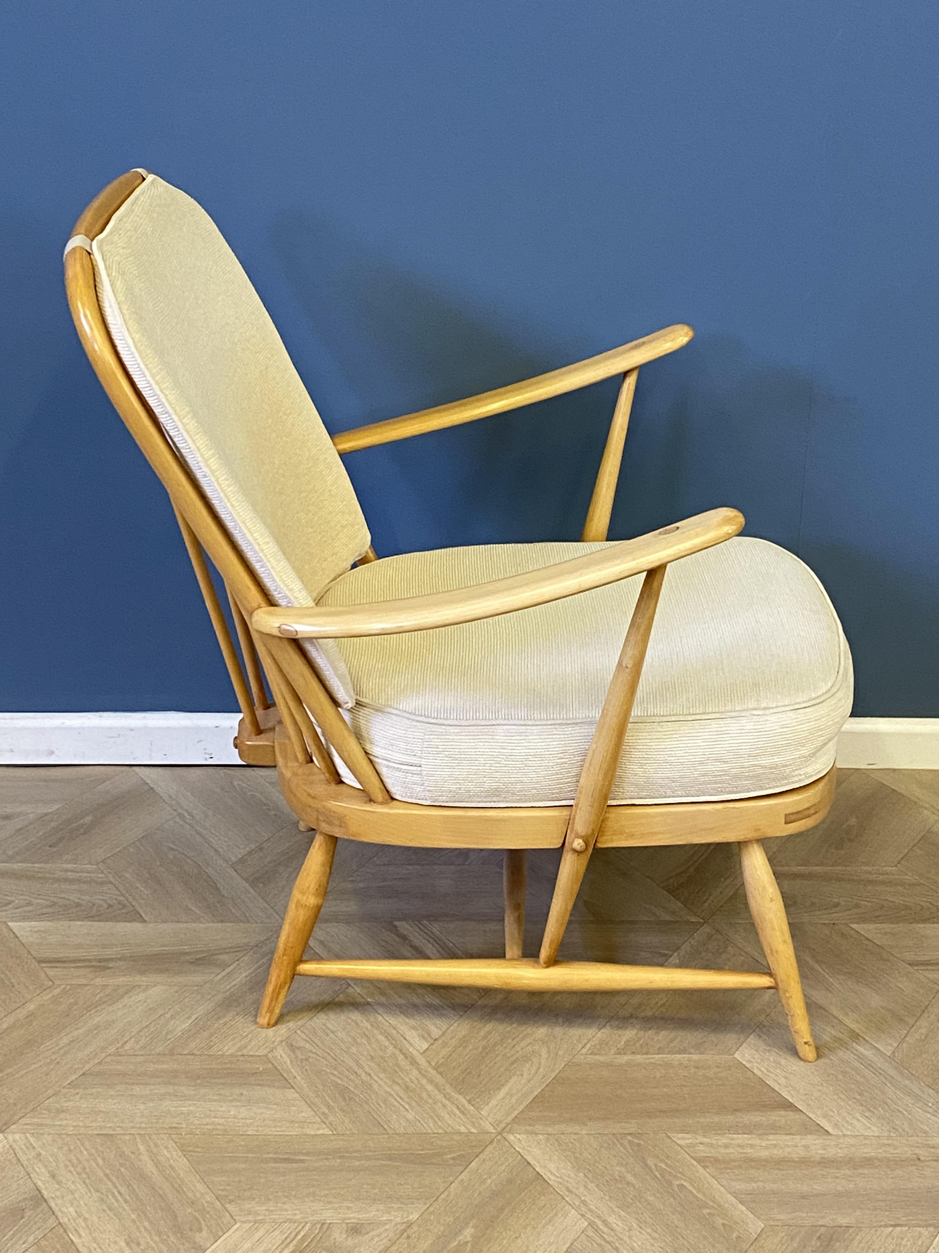 Ercol style open armchair - Image 3 of 7