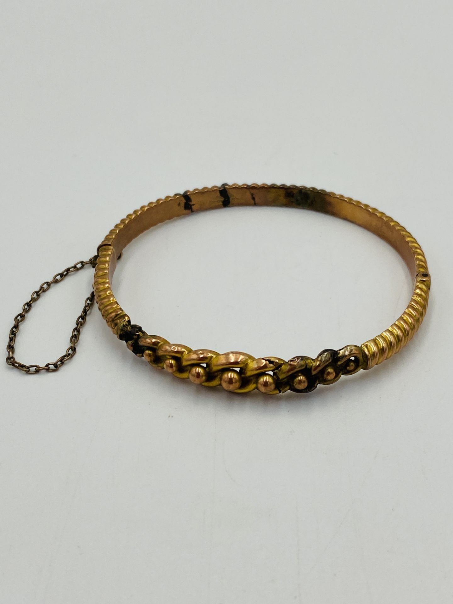 9ct gold bracelet with 9ct gold ring - Image 3 of 6