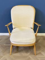 Ercol style open armchair