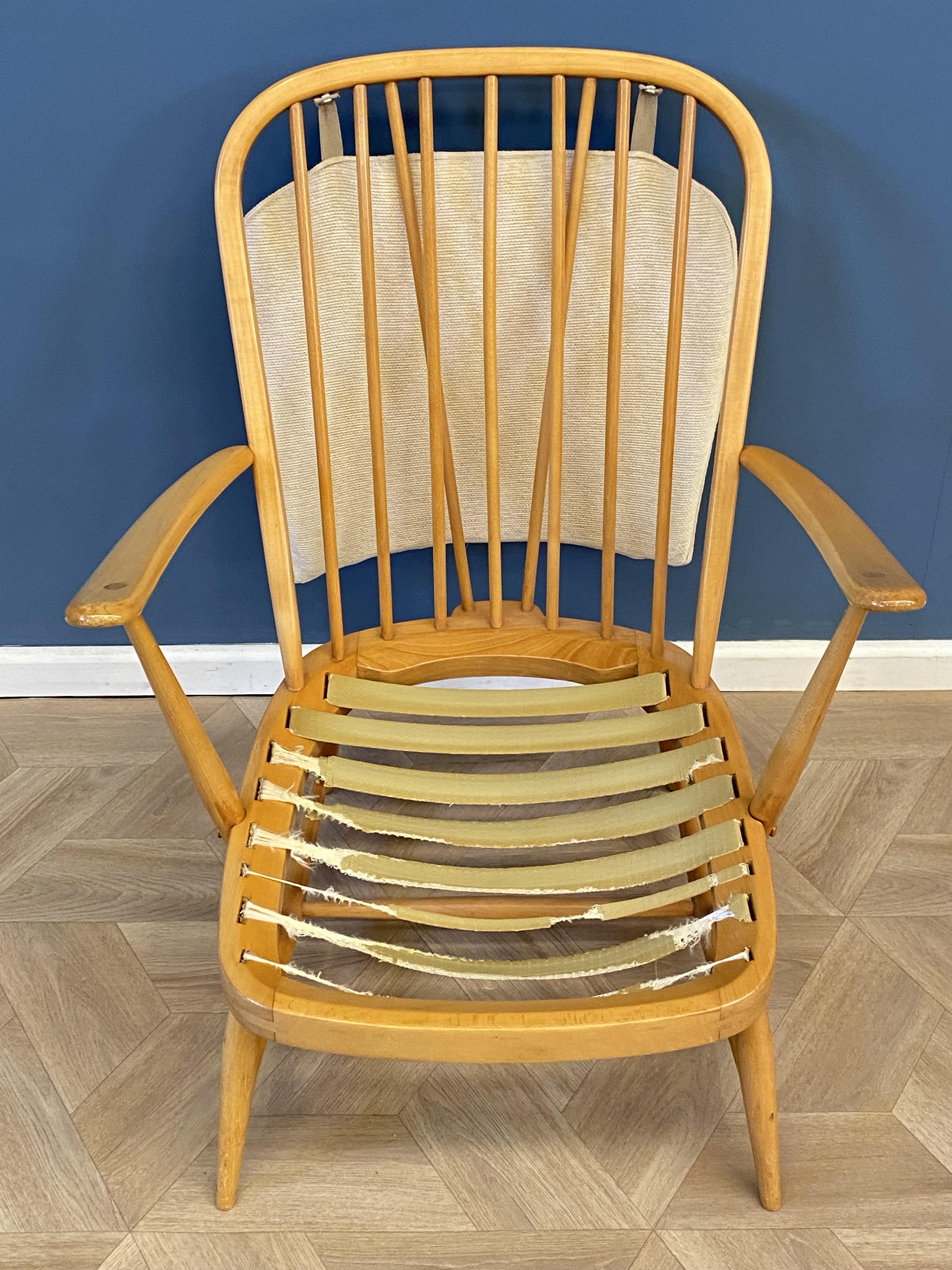 Ercol style open armchair - Image 5 of 7