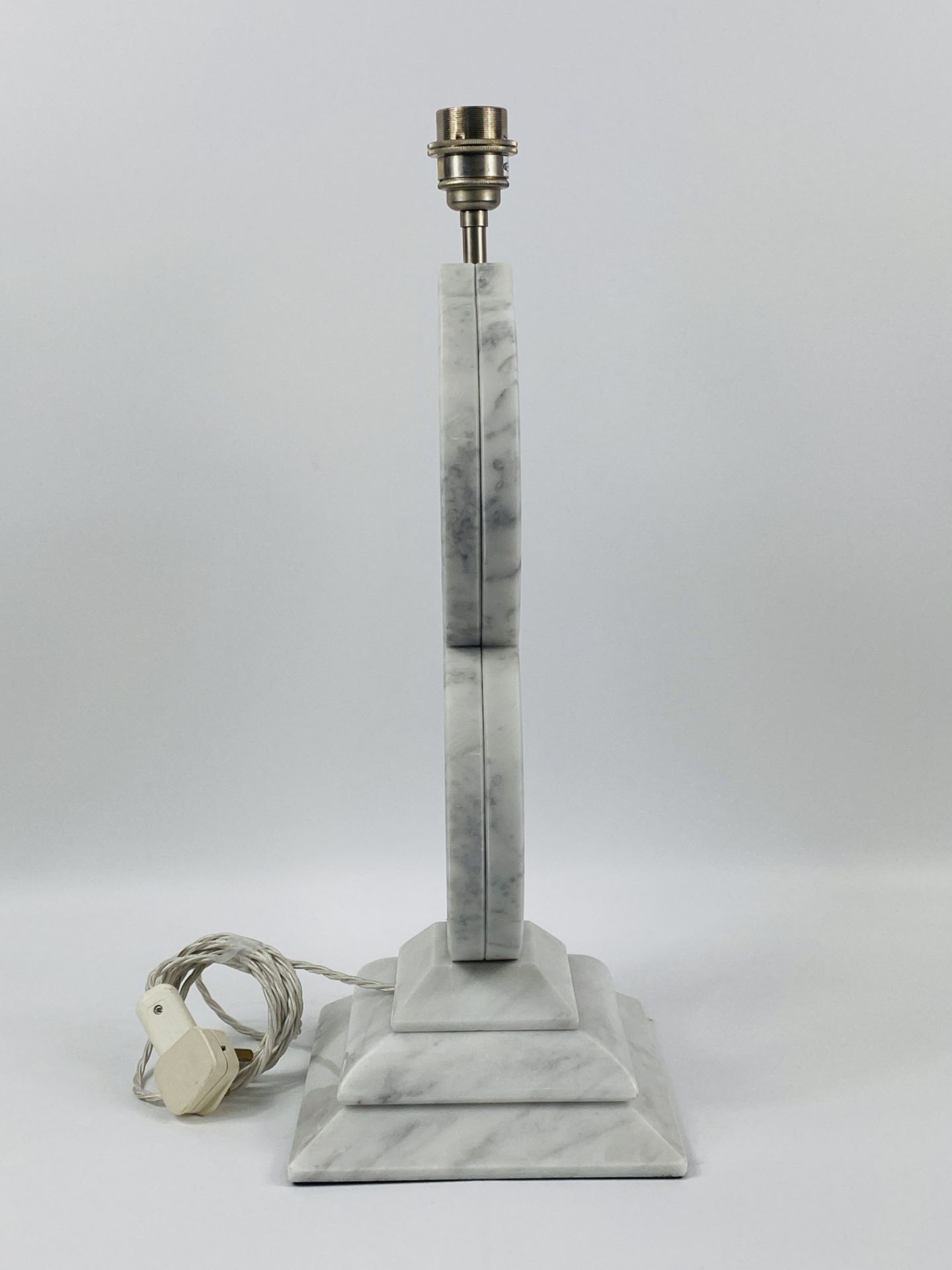Composite marble table lamp - Image 5 of 6