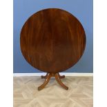 Mahogany tilt top circular table