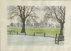 Framed and glazed limited edition print of Richmond Green