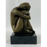 Cast limited edition sculpture of a sleeping lady