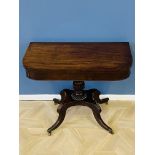 Regency mahogany card table