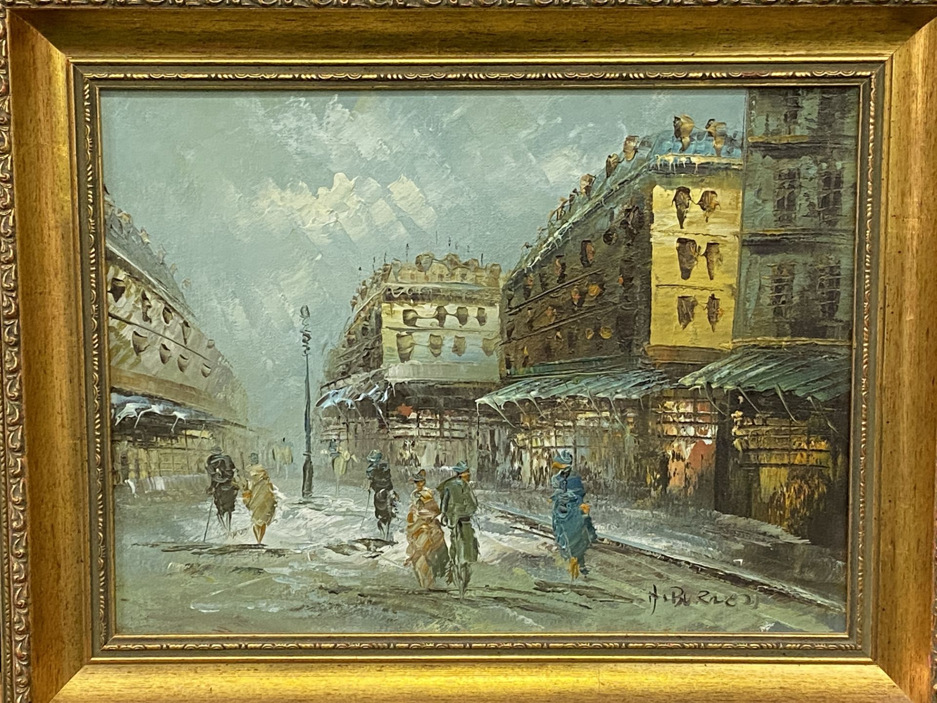 Framed oil on canvas signed H. Burness - Image 2 of 3