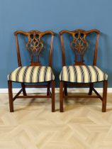 Pair of mahogany Chippendale style side chairs