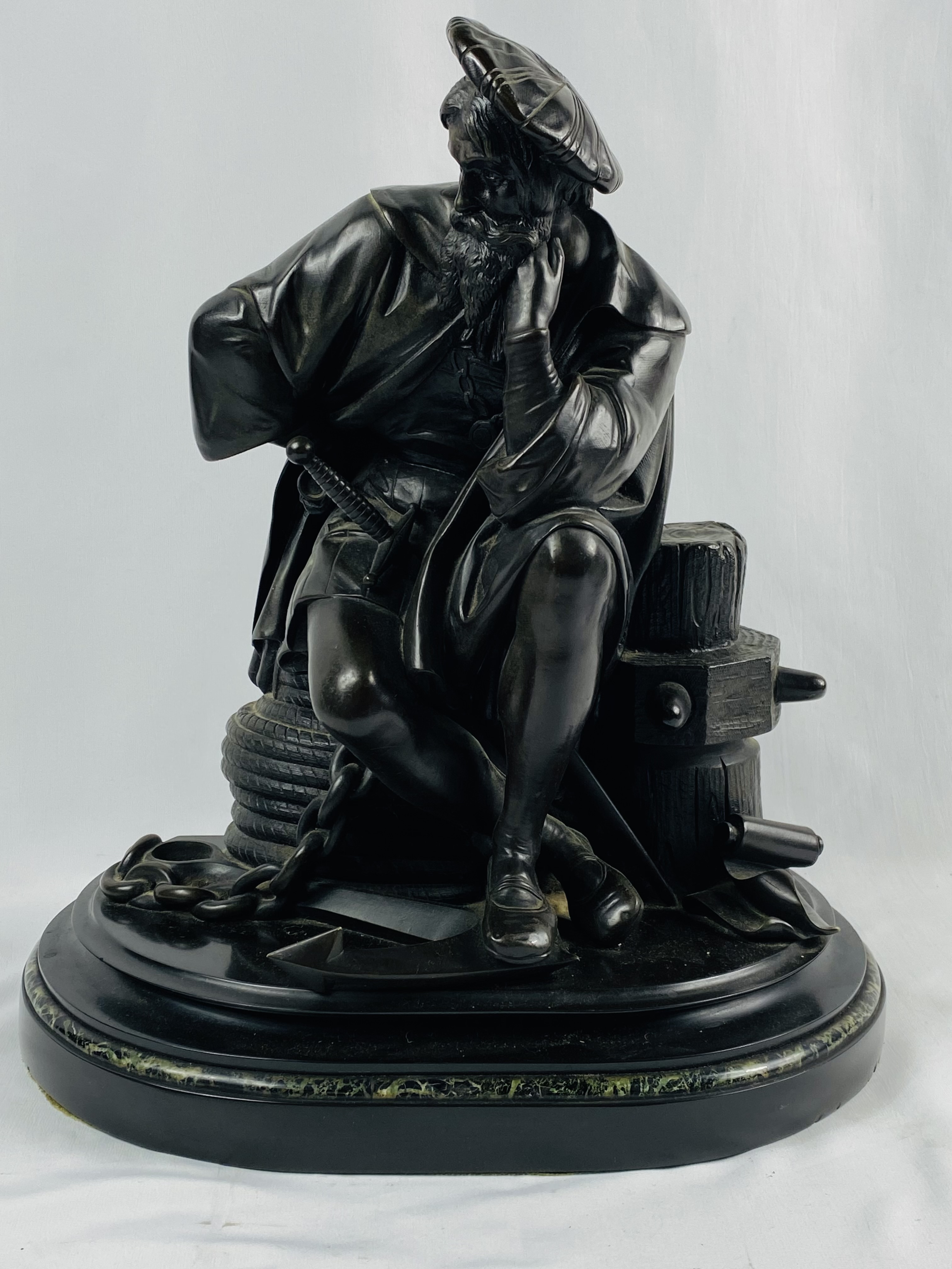 Bronze sculpture of Christopher Columbus - Image 8 of 9