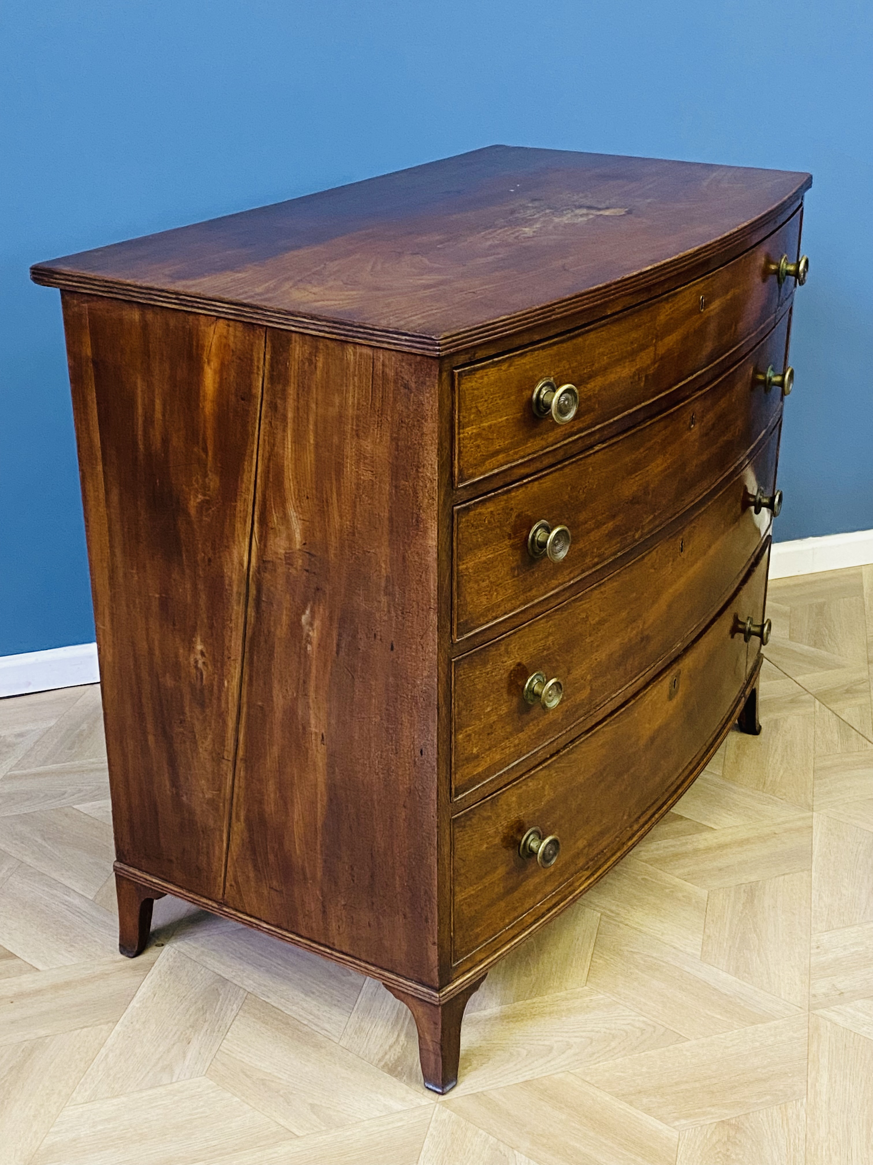 Regency mahogany chest of four drawers - Image 3 of 9