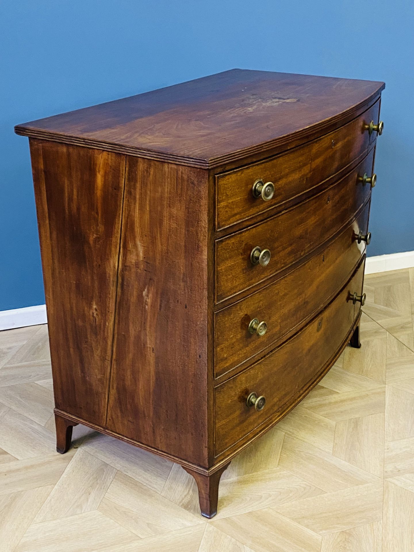 Regency mahogany chest of four drawers - Image 3 of 9