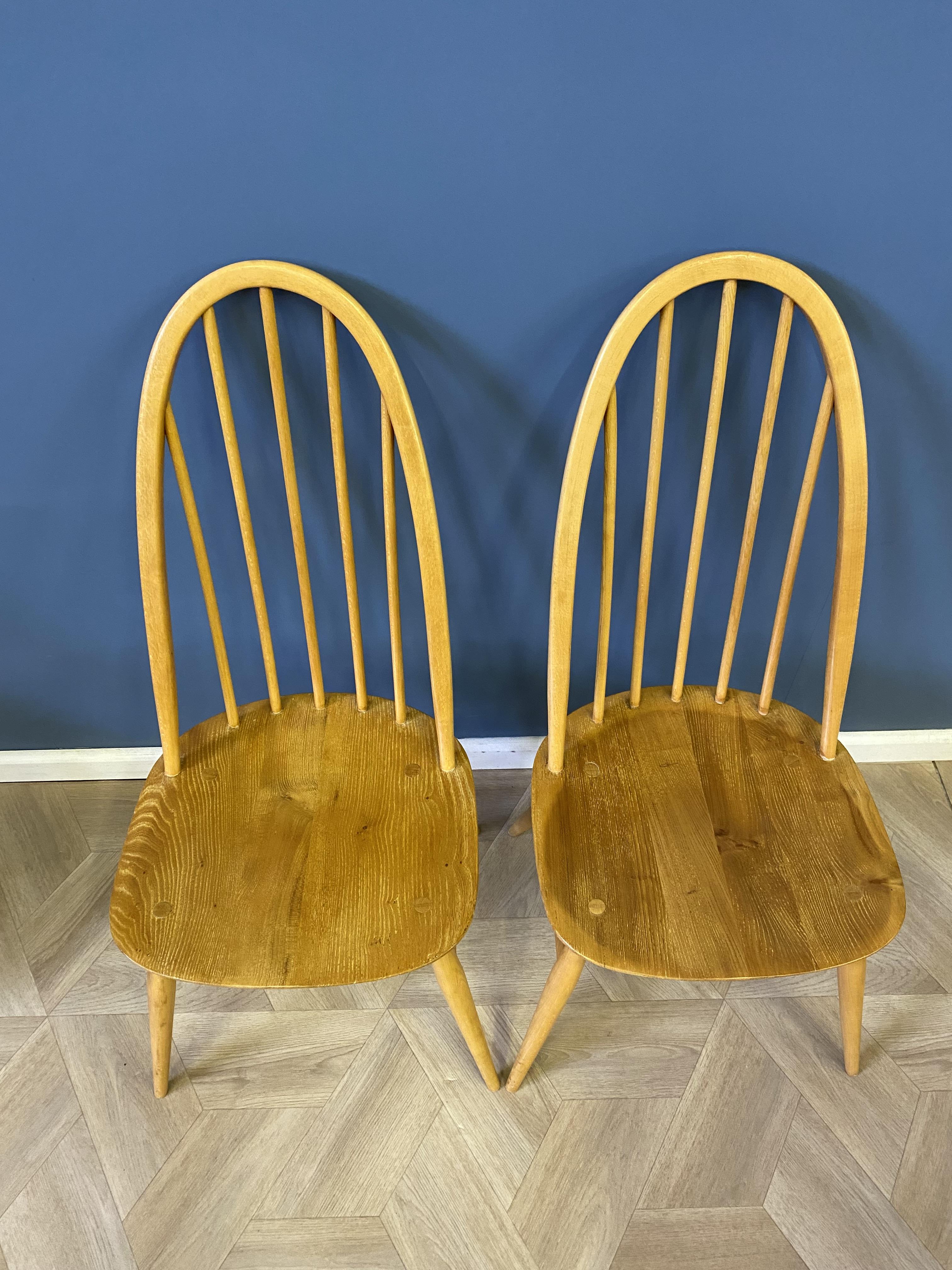Set of eight Ercol dining chairs to include two carvers - Image 3 of 10