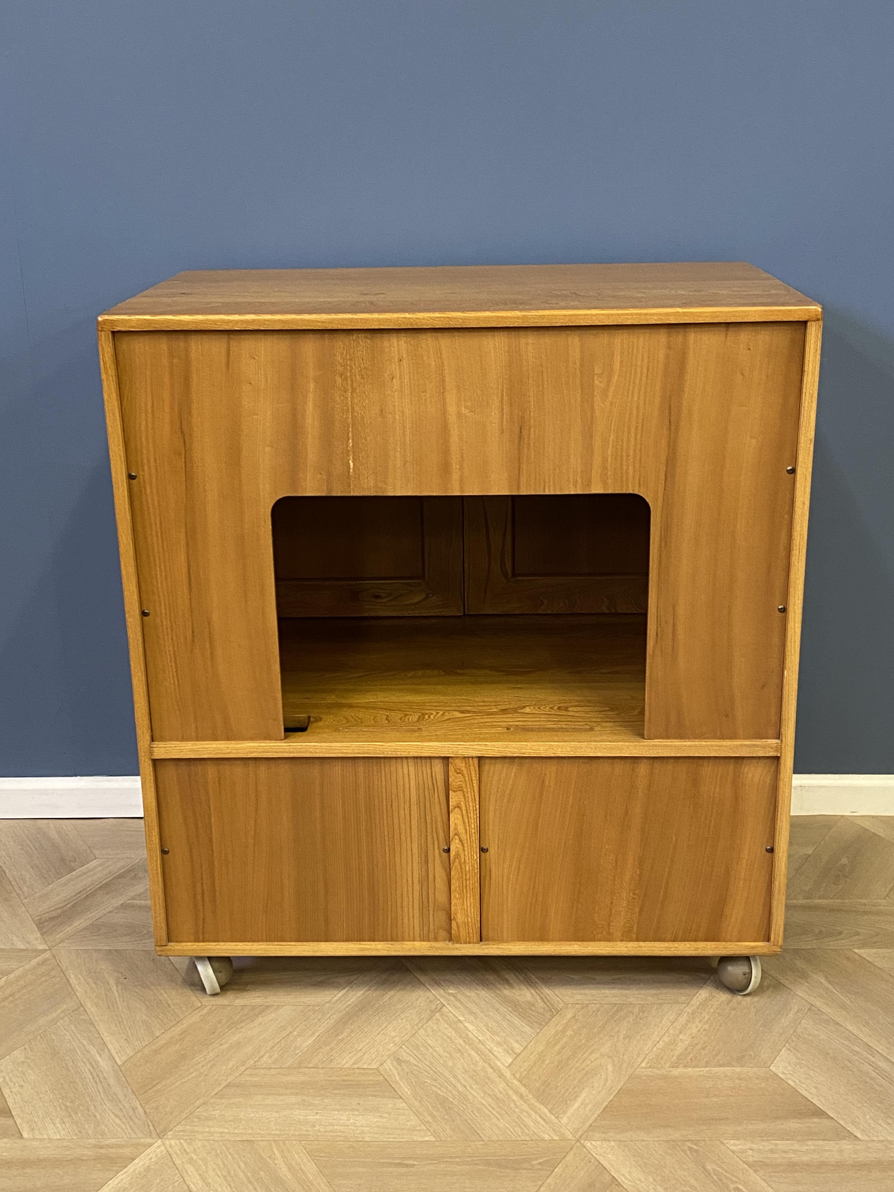 Ercol style television cabinet - Image 5 of 7